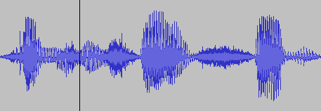 Audio waveform representing time